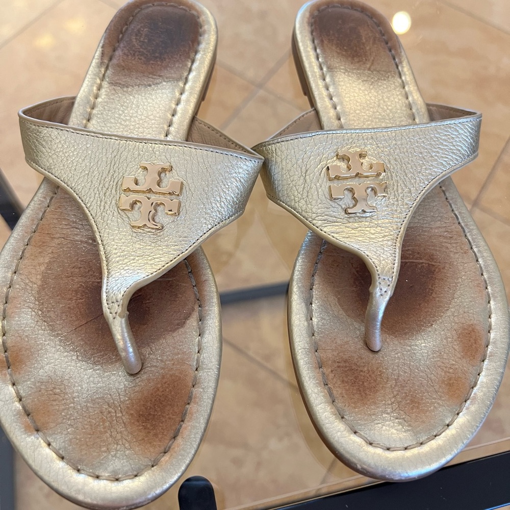 Tory Burch Gold Sandals size 7